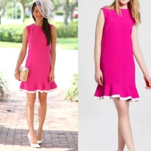 Victoria Beckham for target Pink Sleeveless Dress with Ruffle Hem size XL - Picture 1 of 6